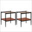 Ensemble de 3 tables basses et tables de bout modernes en verre trempé, panneau de fibres à densité moyenne durable pour le salon-1892996231