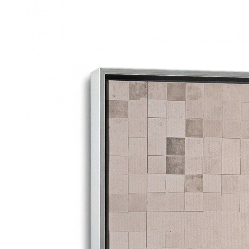 Mosaic Matrix v1 Print on Canvas, Polished Chrome Floater Framed, 36.75" H x 24.75" W x 1.75" D