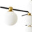 8-Light Mid-Century Modern Semi-Flush Ceiling Light