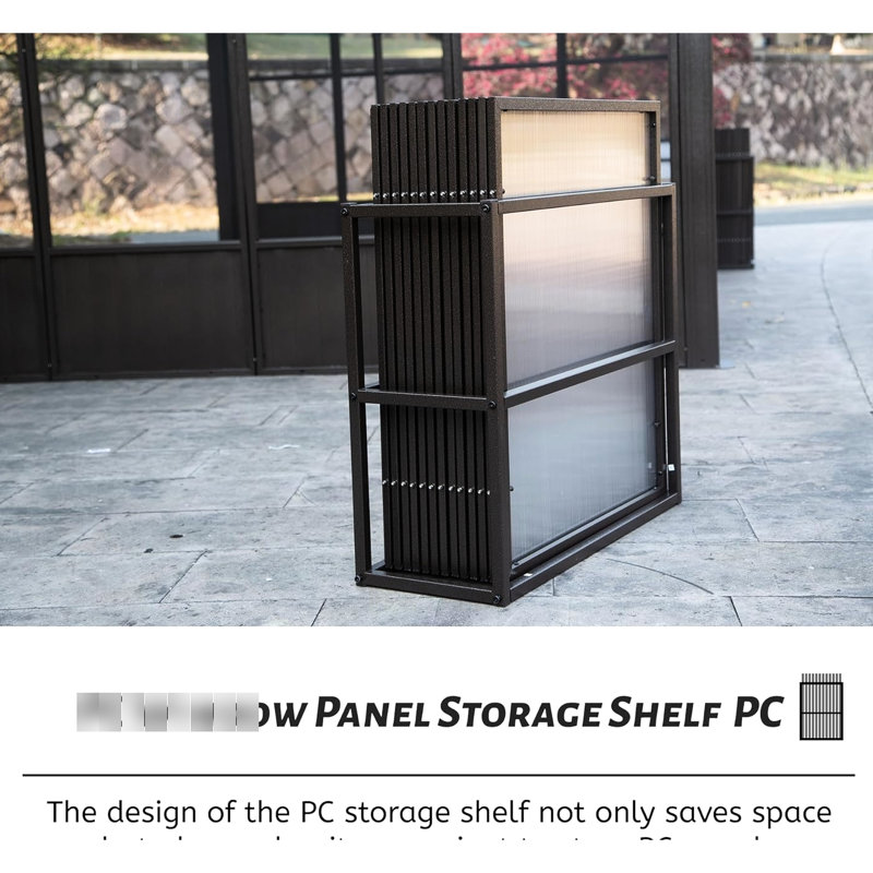All Season 10x14ft - Outdoor Aluminum Construction With Detachable Pc Screens And Lockable Sliding Doors For Patio Lean To Gazebo Windows 2 Garden Deck