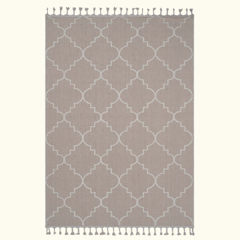 Trellis Indoor/Outdoor Area Rug, Stain-Resistant And Non-Shedding For Modern Spaces, Rectangle 6'7" x 7'9"