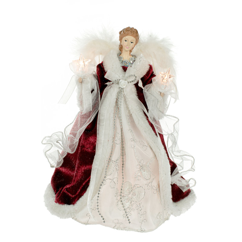14'' Handmade Fabric Lighted Tree Topper