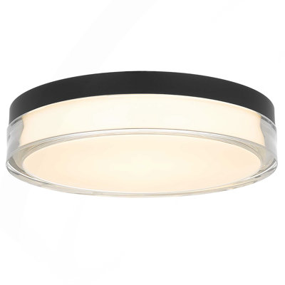 12" Black Inegrated LED Flush Mount