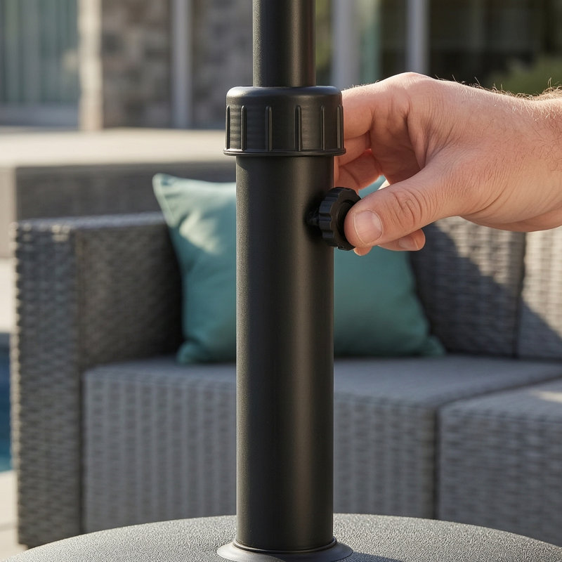 Outdoor 55-pound Round Black Umbrella Base