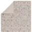 Tapis rayé blanc / gris clair fait à la main Pranshi-1939617268