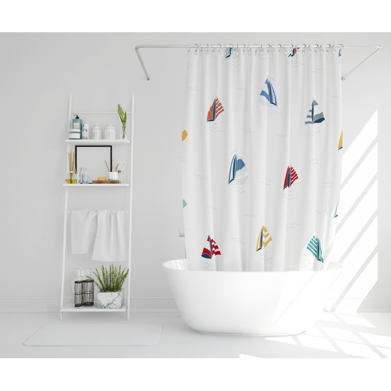 Keira Polyester Shower Curtain, 168cm H x 168cm W