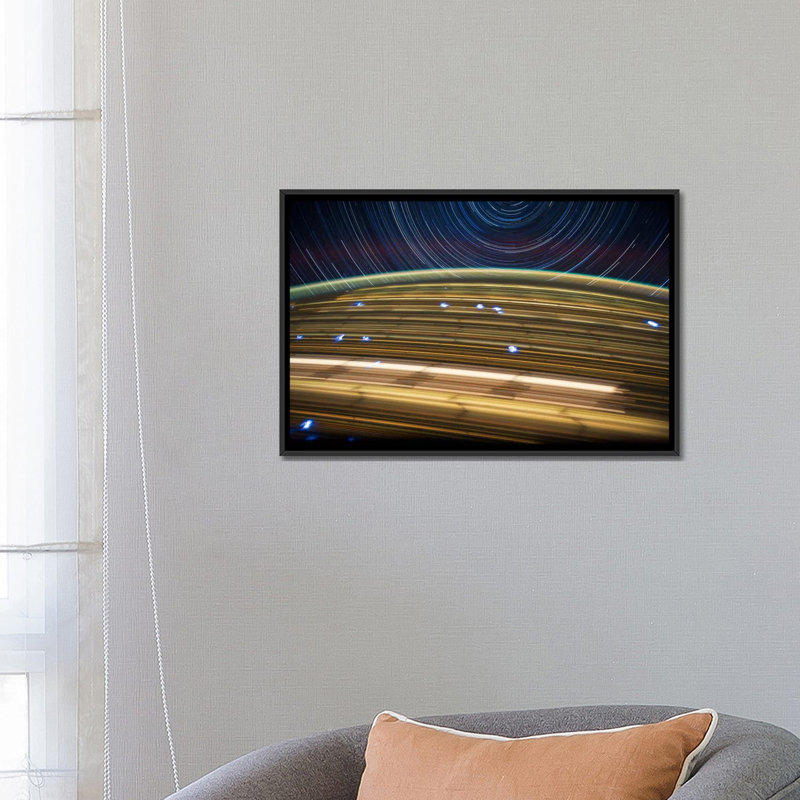 Impression sur toile, "à partir de l’espace iv" , "à l’étoile de l’espace astronomie", H 18 po x l 26 po x P 1,5 po