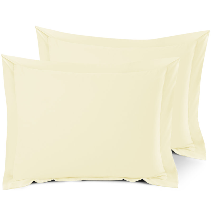 Taie décorative 100% polyester , Jaune vanille, 20 po x 36 po