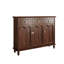 Banc de rangement pour chaussures en bois massif brun noisette-810700878