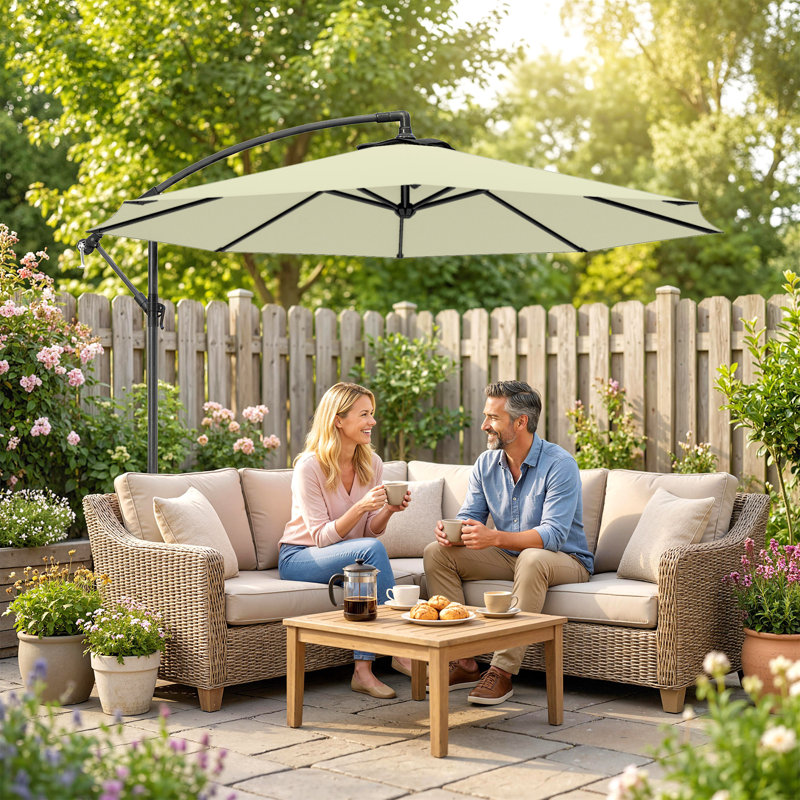 295cm Cantilever Parasol, Beige