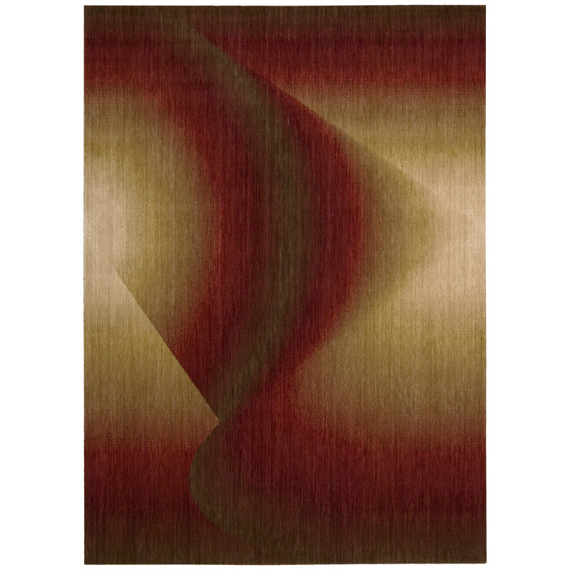 Tapis rubis en laine Luzia, Rectangle 3 pi 6 po x 5 pi 6 po