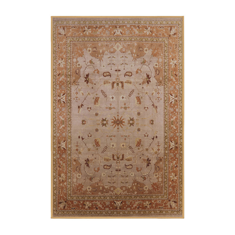 Tapis oriental gris / brun Dzadur, Rectangle 7 pi x 10 pi