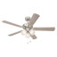 Ventilateur de plafond traditionnel en nickel brossé intérieur / extérieur 52 po avec trois ampoules DEL 3000K Stellant II-903346061-903346051