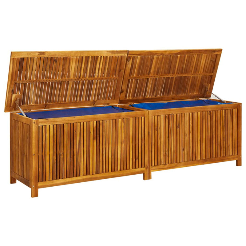 META 200cm W 340L Acacia Solid Wood Deck Box in Brown