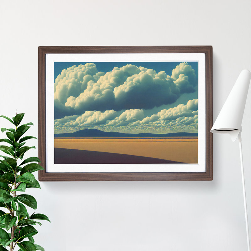 Charismatic Clouds - Framed Print, 46cm H x 64cm W x 2cm D, Walnut
