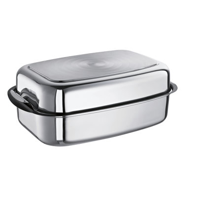 Schulte-Ufer 6 L Non-Stick Stainless Steel Rectangle Braiser and Dutch Oven with Lid
