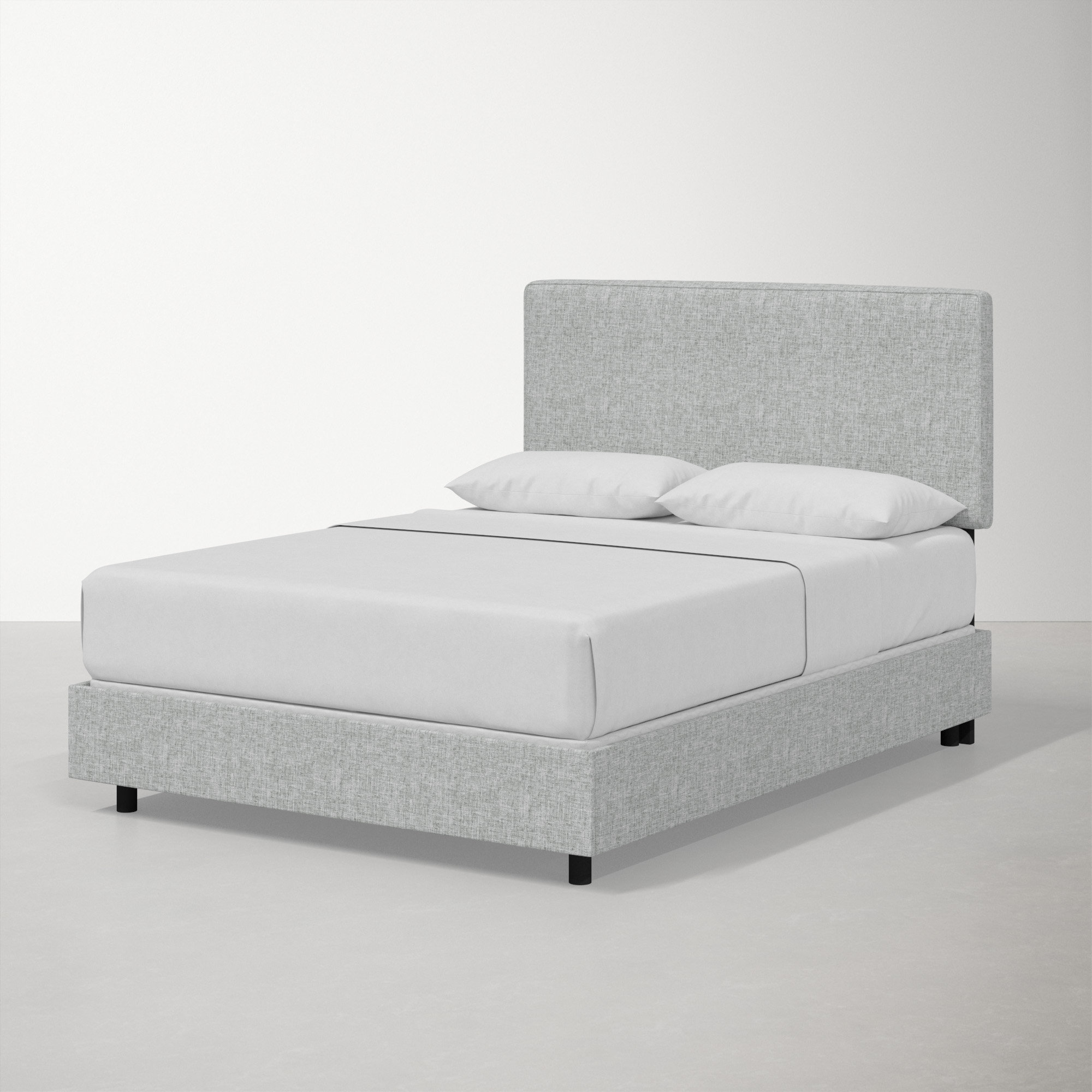 Marquise Upholstered Bed, Full, Zuma Pumice Textured Linen