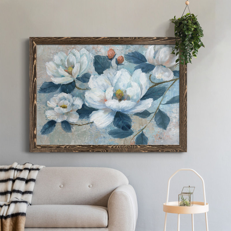 «Spring Bloom II», peinture sur toile encadrée, Noyer, H 31,5 po x l 23,5 po x P 1,5 po