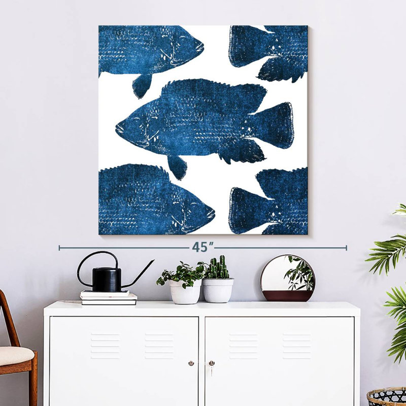 Brampt Fish Collage, 33" H x 33" W