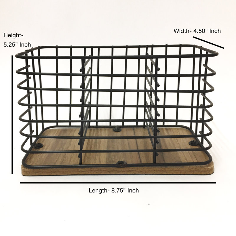 Steel Rectangle Flatware Caddy