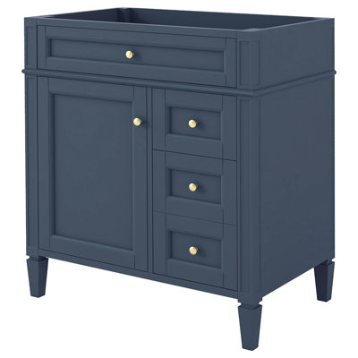Armoire de rangement de salle de bain moderne avec 2 tiroirs et un tiroir basculant NON INCLUS DANS LE BASSIN