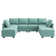 U shaped Sectional Sofa Modular Sectional Couch with Storage Ottoman