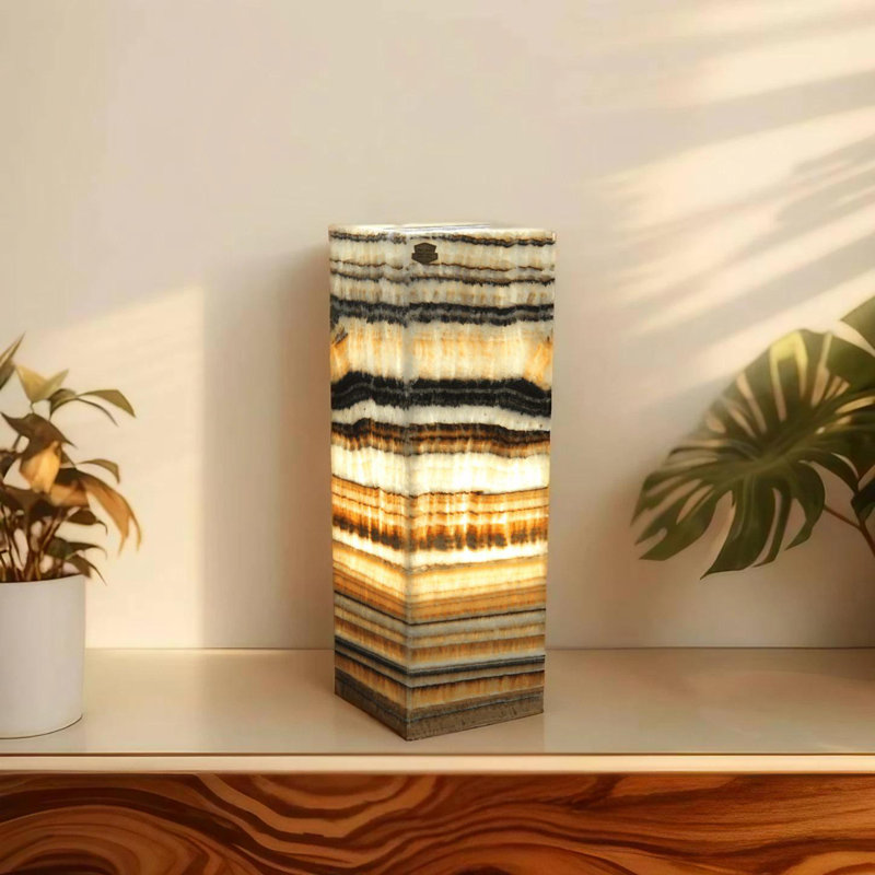 Grande lampe astyoïde rouge onyx