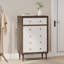 Commode 5 tiroirs NORDIC, commode haute 5 tiroirs pour chambre à coucher (commode)-565063434