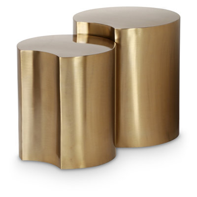 Ismah Iron Top End Table Set