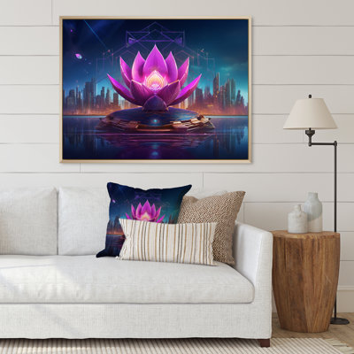 «Urban Enlightenment Blossoming Pink Lotus» sur toile