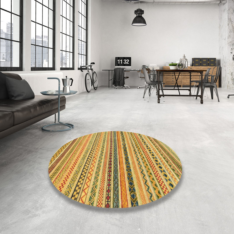 Abstract Indoor Rug, Round 6'