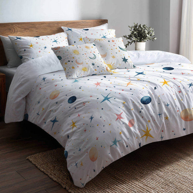 Ensemble de housse de couette céleste pour enfants 5 pièces, Lit simple