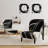 Gold Metallic Circle - Modern Glam Upholstered Slipper Chair-112840524