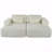Sectional Sofa Bed, Corduroy 2-Seater  With 2 Throw Pillows-433584273
