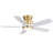 Rita 42" 5-Blade Gold Modern Ceiling Fan Light With 6-Speed Adjustable Wind Speed-1192645663