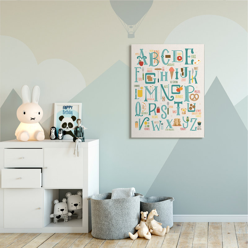 Graball - Alphabet des aliments, Toile tendue, H 48 po x l 36 po x P 1,5 po