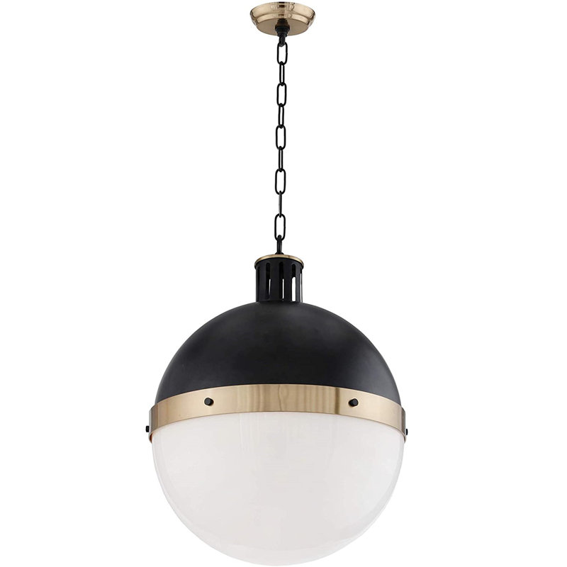 Luminaire suspendu sphère 1 lumière DEL Glaser