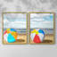 «Beach Ball I», reproduction encadrée de qualité supérieure - prêt à être accroché - aucun clou requis - aucun clou requis-1251324531-1251324814