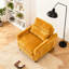 Corduroy Fabirc Fauteuil confortable pour petit appartement Chambre à coucher Balcon Petit canapé-lit Petit canapé avec coussin-876048033