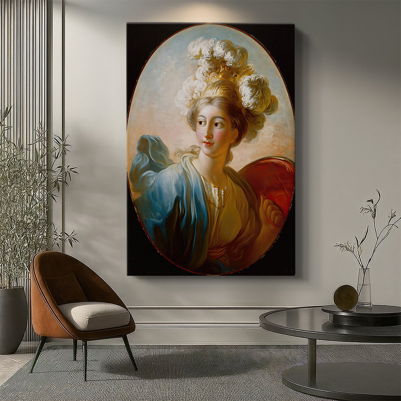 La déesse Minerva - galerie tendue sur toile par Jean-Honoré Fragonard, 32 x 48