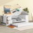 White Twin Daybed With Armrest Storage, Trundle & Charging - Build Solid In Arm Electrical-161775014