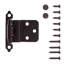 Surface à fermeture automatique et surface variable, cadre frontal à ouverture automatique 3/8 po - noir - charnières de porte d'armoire (ensemble de 10)-125303917-125303914