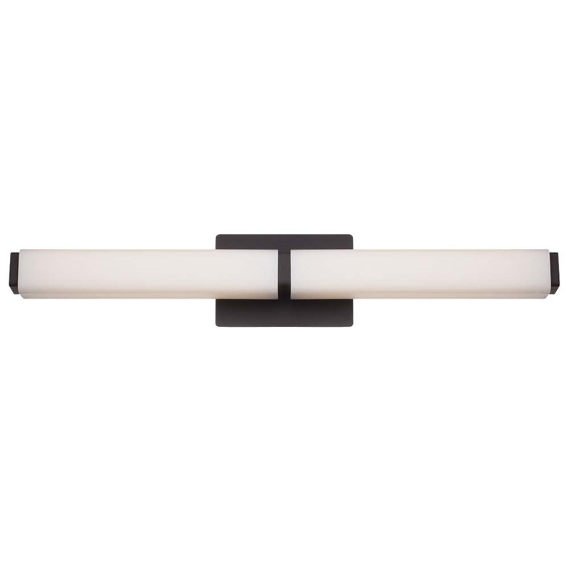Applique murale encastrée à 1 lumière DEL à intensité variable Erby, Bronze, 2700 K, H 5 po x l 27 po x P 3 po