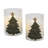 Holiday Tree Battery Operated LED Glass Candles with Moving Flame - 2 Piece