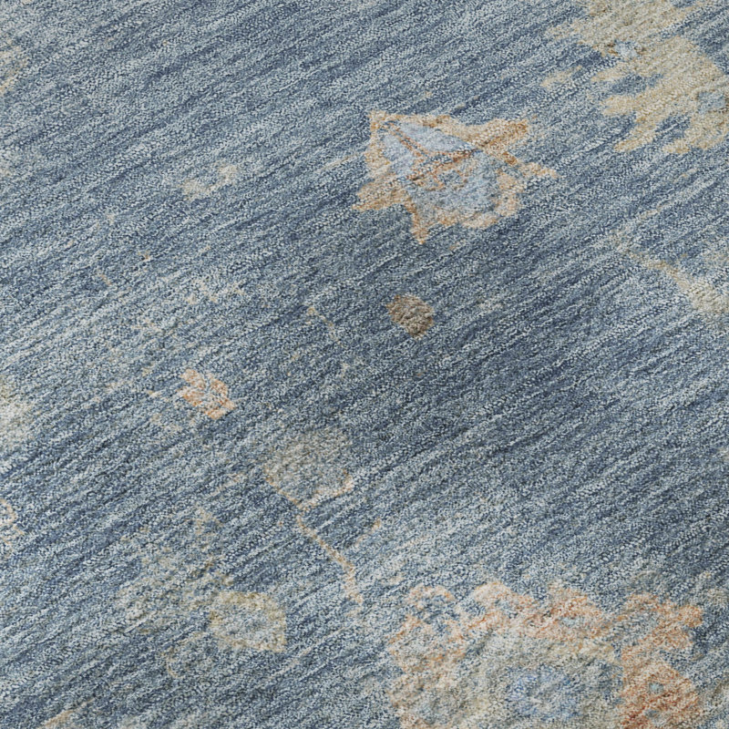 Tapis lavable à la machine de qualité supérieure Mayfield AMF2302, Bleu, 5 pi x 7 pi 6 po