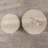 Beige Nesting Coffee Table Set of 2 Modern Drum Side Table End Table Wave Stripe Round Coffee Table for Living Room