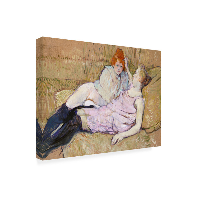 «The Sofa Ca.1894 on Canvas» par pictufy, impression, H 18 po x l 24 po x P 2 po