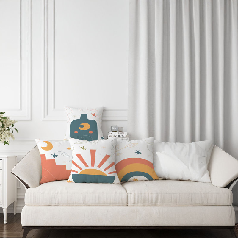 Ensemble de housse de coussin lavable et repassable 4 pièces