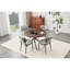 Table de salle à manger pliable ronde Classic Brown avec plateau en panneau de fibres à densité moyenne de 1,58 po d'épaisseur, 4 places assises, largeur de 46 po