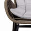 Chaise de patio pour l'extérieur en bois d'eucalyptus et corde de truffe